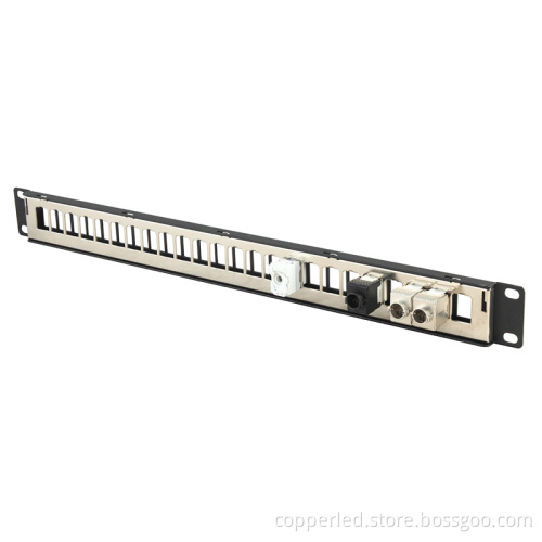 FTP Blank Patch Panel 24 Port with Back Bar